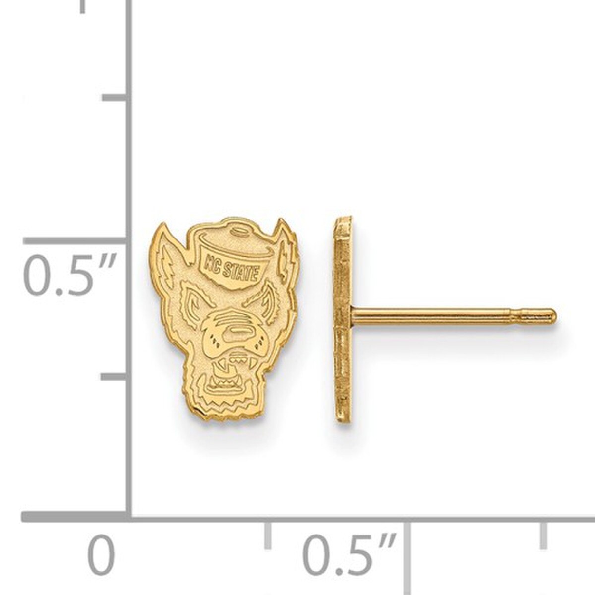 NC State Post Earrings Sterling Sil